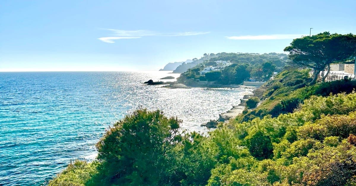 Costa Blanca coastline with Mediterranean sea and mountains